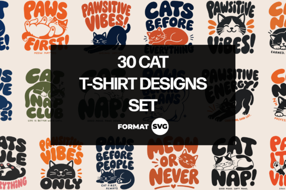30 Cat SVG Designs: Your Ultimate Creative Bundle