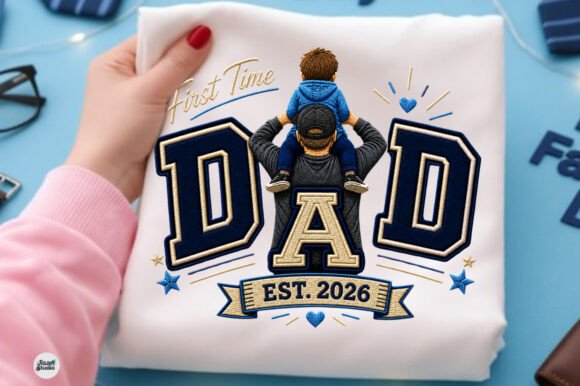 First Time Dad Est 2026 PNG Design: Celebrating Fatherhood