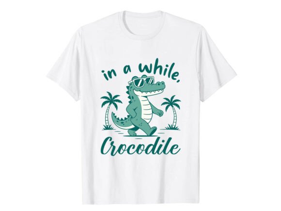 Funny Crocodile Summer T-Shirt Design: Your Go-To for Playful Summer Graphics