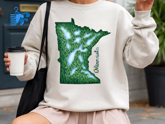 Minnesota Lakes Forest Shirt Design: A Nature-Inspired Graphic