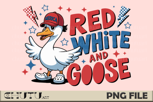 Red White Goose PNG: Unleash Sassy Patriotism