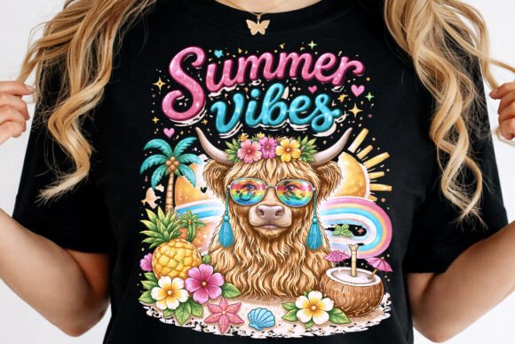 Summer Vibes Png: The Highland Cow Design for Every Project