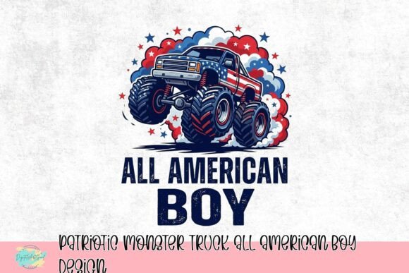 Unleash American Pride with the All American Boy Monster Truck Design